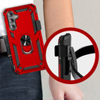 Military Kickstand Series with Belt Clip Case for Samsung Galaxy A54 5G - Red
