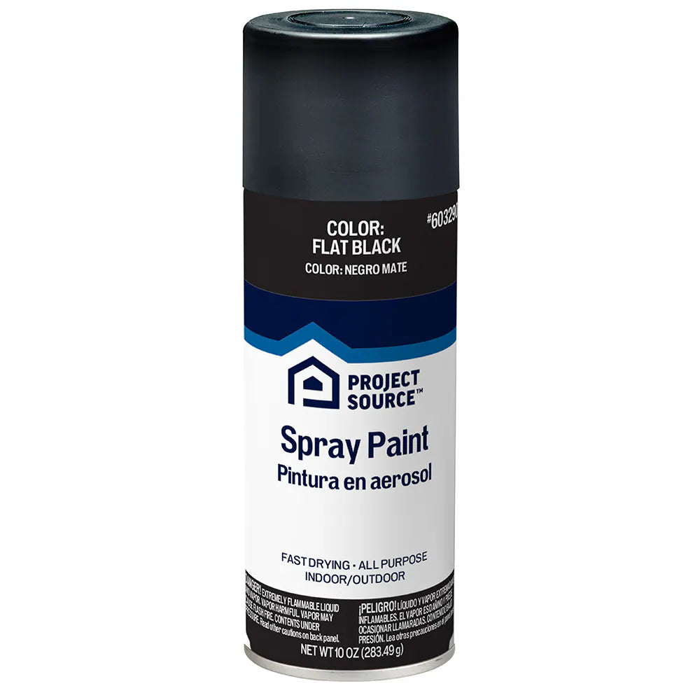 Flat Black Oil-Based Spray Paint ( NET WT. 10-Oz ) 6 -Pack
