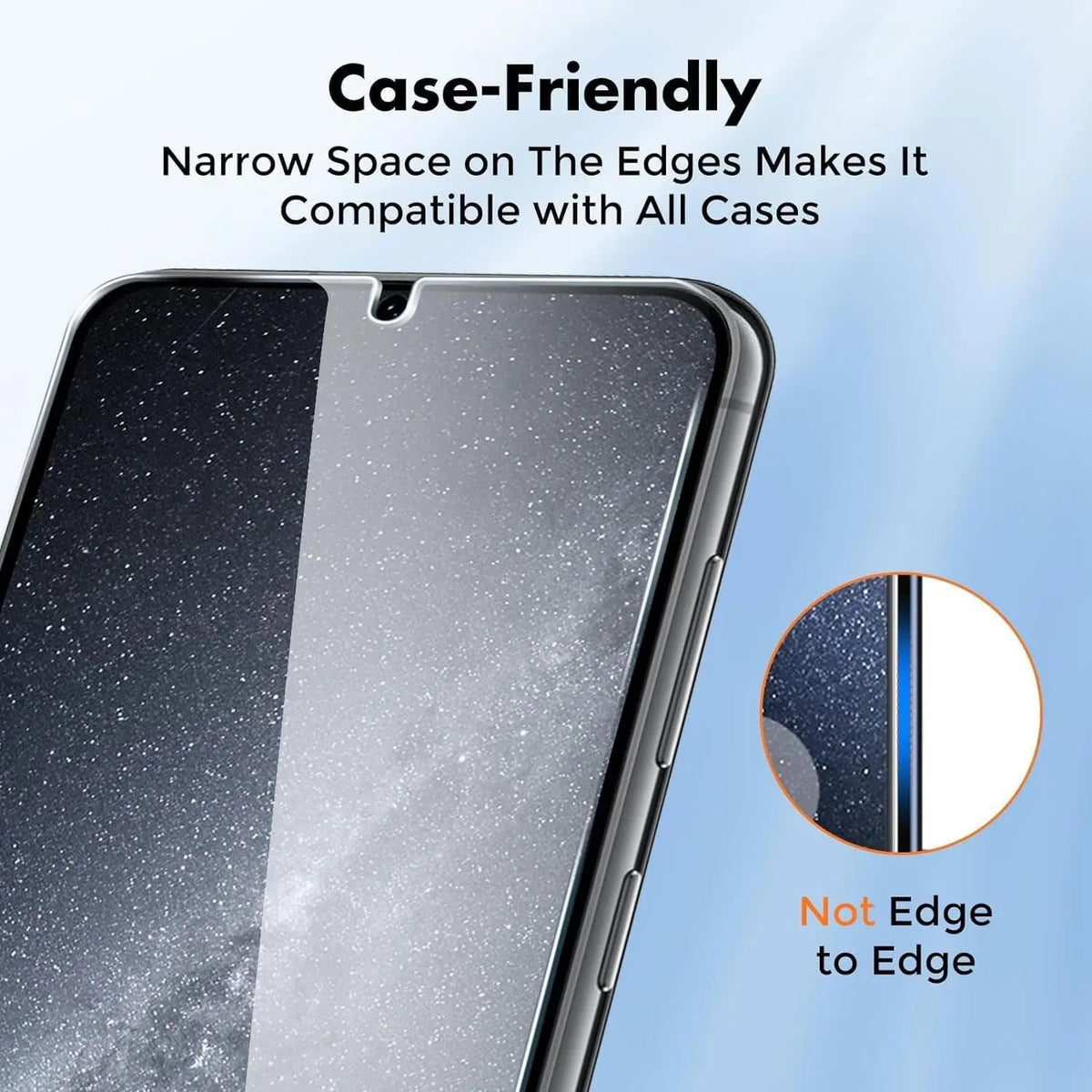 Entronix Clear Screen Protector Compatible with Galaxy A02 - 3-Piece Combo