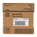 Flat Black Oil-Based Spray Paint ( NET WT. 10-Oz ) 6 -Pack