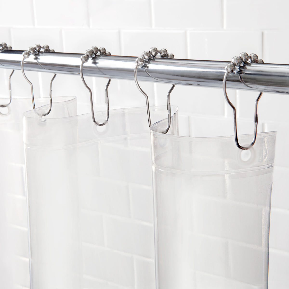 70-In W X 72-In L Clear Solid EVA/PEVA Shower Liner