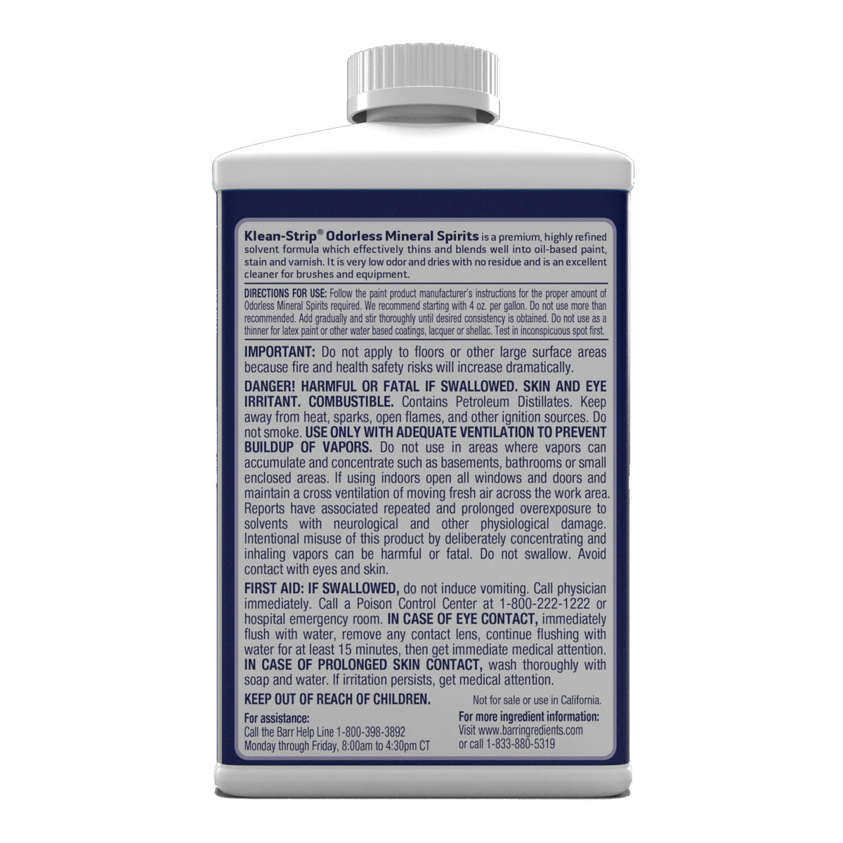 32 -Fl Oz Fast to Dissolve Odorless Mineral Spirits