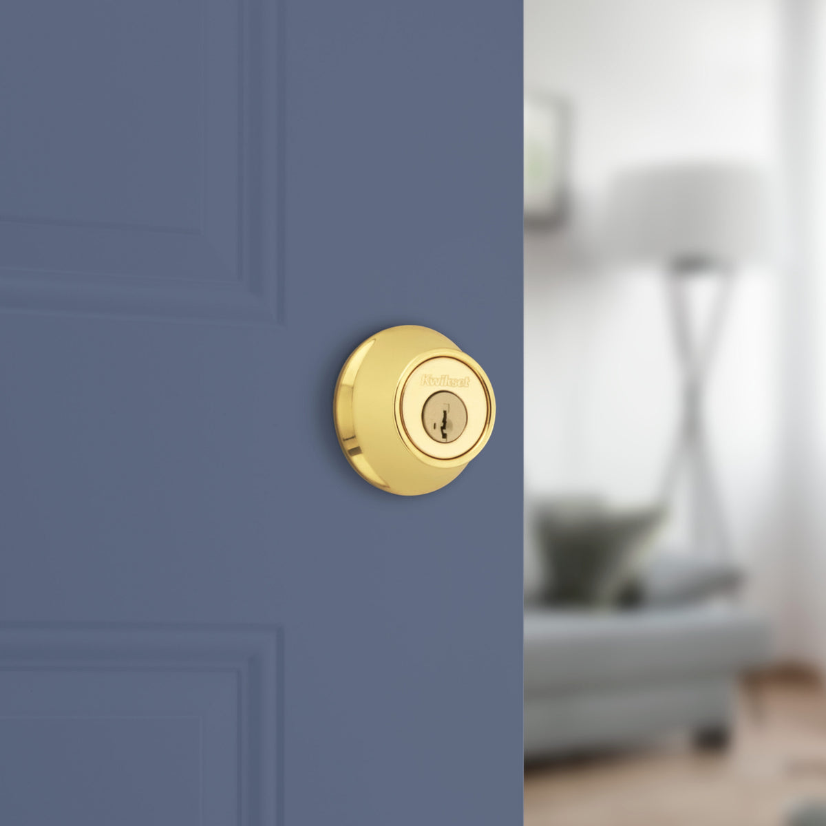 Security 660 Series Polished Brass Single Cylinder Deadbolt