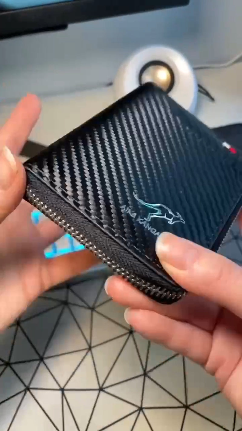 Mens RFID Blocking Leather Wallet Credit Card ID Holder Zipper Purse Waterproof
