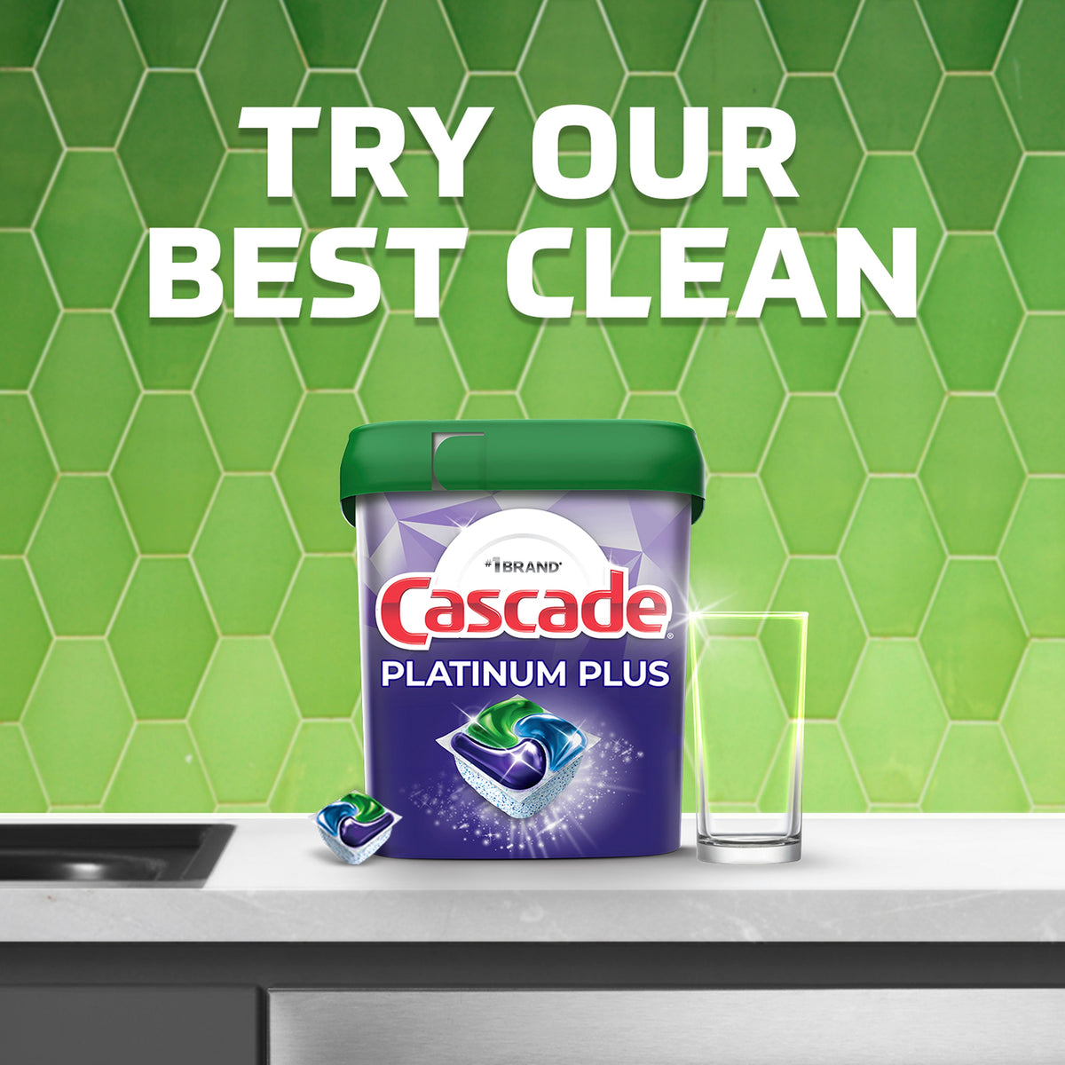 Platinum plus 34 -Count Fresh Scent Dishwasher Detergent