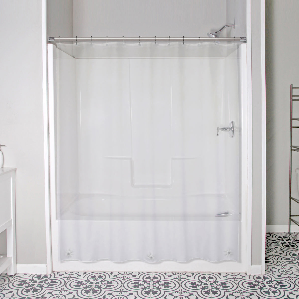 70-In W X 72-In L Clear Solid EVA/PEVA Shower Liner