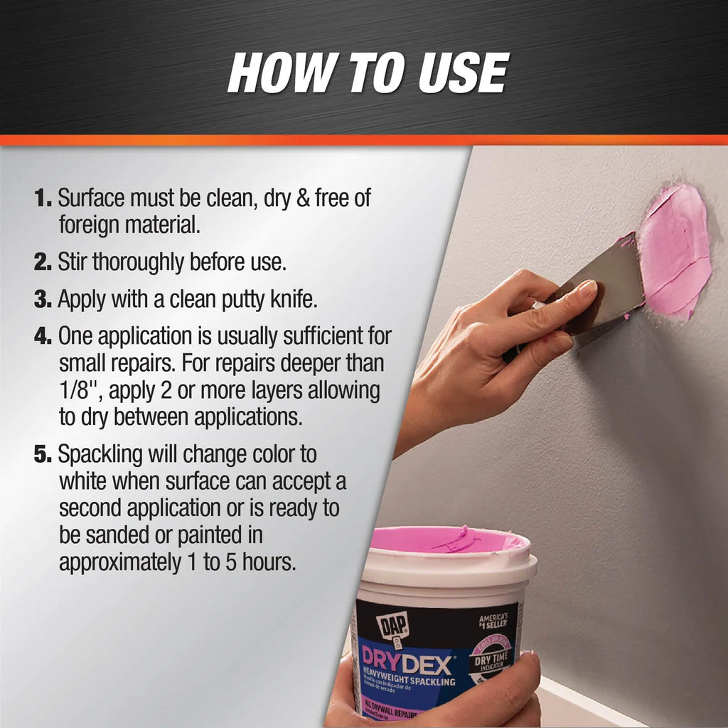 Drydex White Interior, Exterior Color-Changing , Spackling 1 Gallon(S)