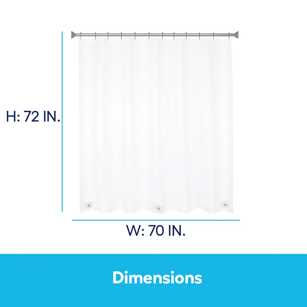 70-In W X 72-In L Clear Solid EVA/PEVA Shower Liner