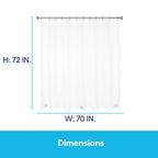 70-In W X 72-In L Clear Solid EVA/PEVA Shower Liner