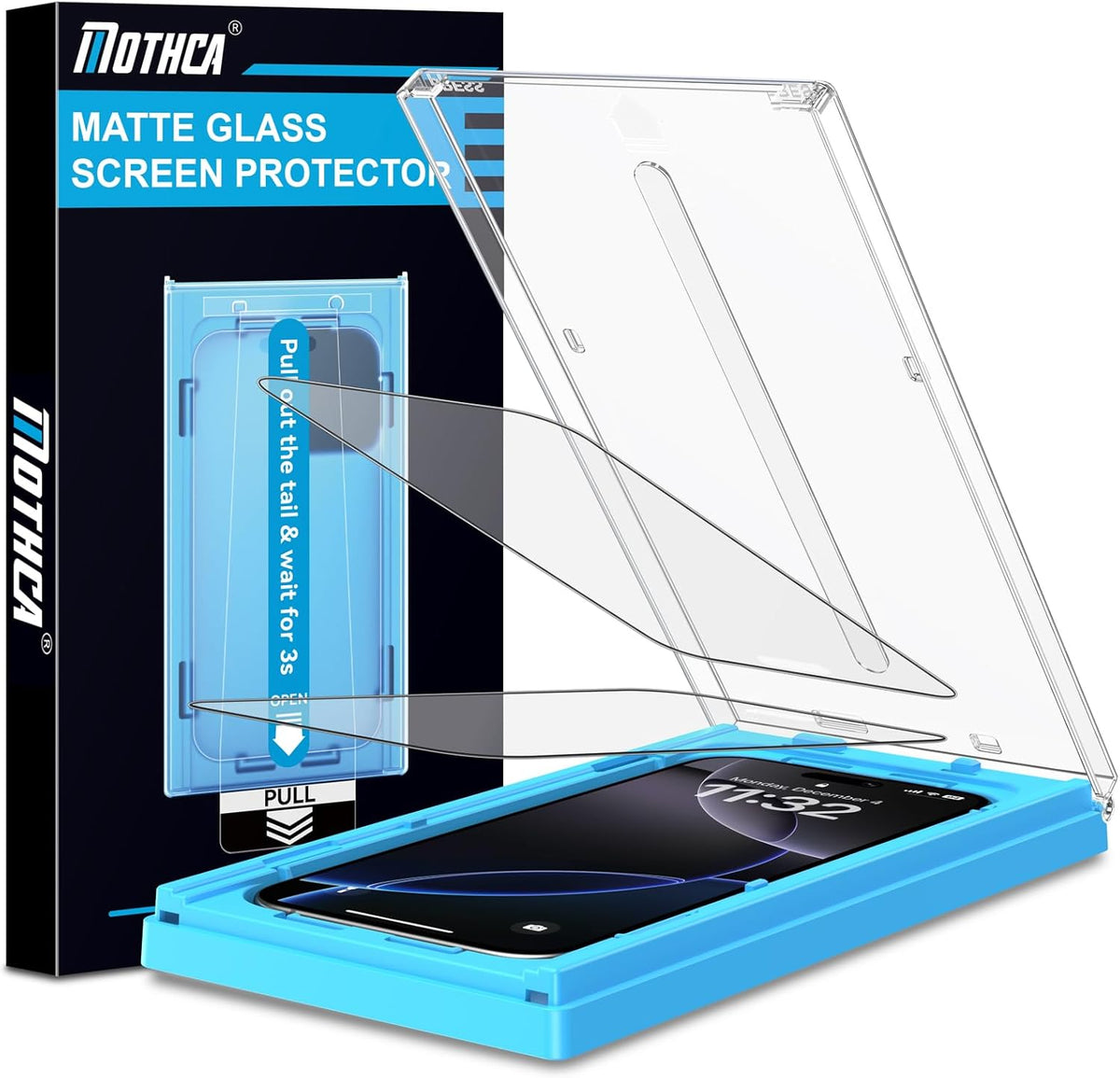 2 Pack Matte Glass Screen Protector for Iphone 17 Pro/Iphone 16 Pro/Iphone 17 6.3-Inch [Auto Fit Box Dust-Free] Full Coverage Anti-Glare & Anti-Fingerprint Tempered Glass, Smooth as Silk