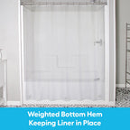 70-In W X 72-In L Clear Solid EVA/PEVA Shower Liner