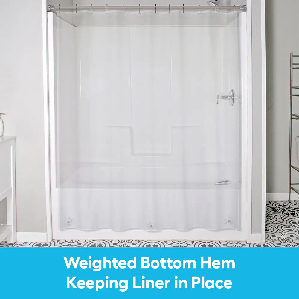 70-In W X 72-In L Clear Solid EVA/PEVA Shower Liner