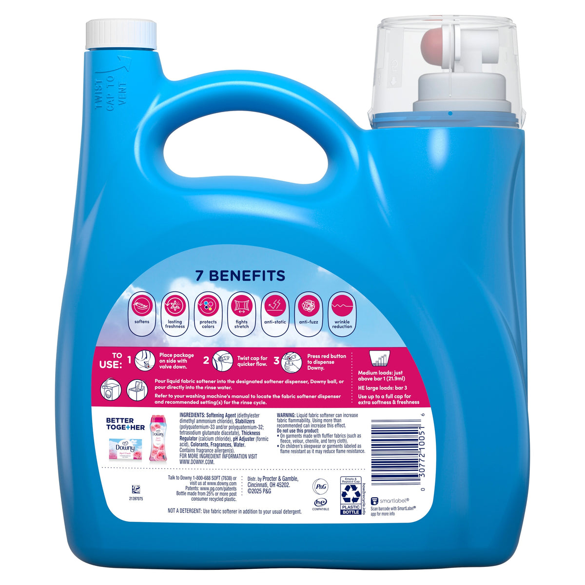 Ultra April Fresh Fabric Softener Liquid 190 Loads 140 -Fl Oz