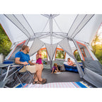20 Ft X 18 Ft 12-Person 3-Room Instant Cabin Tent with Screen Room, 56.5 Lbs