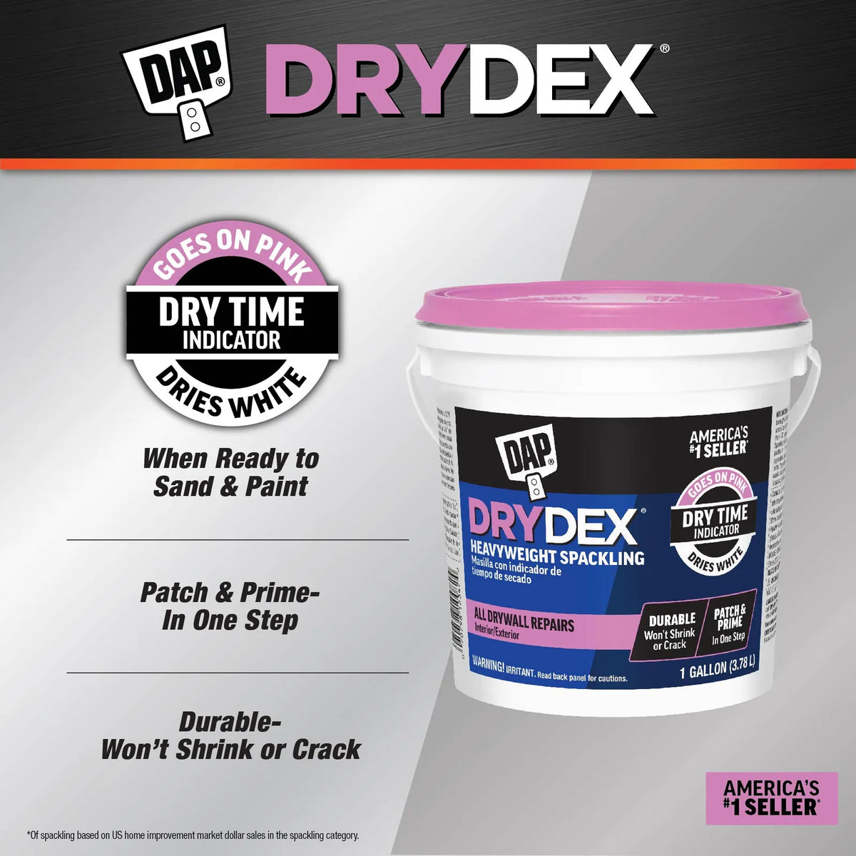 Drydex White Interior, Exterior Color-Changing , Spackling 1 Gallon(S)