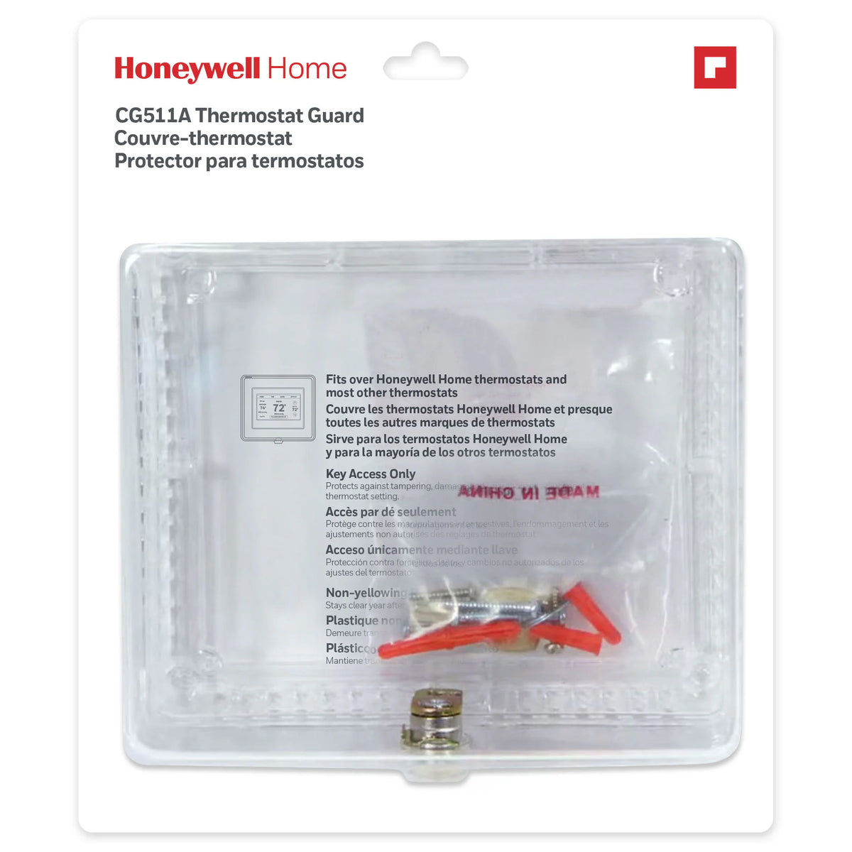 6.5-In 7.5-In Plastic Lockable Thermostat Cover