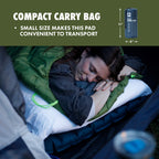 Adult Inflatable Camp Sleeping Pad, Blue, 78 in X 25 in X 3.5 In