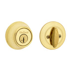 Security 660 Series Polished Brass Single Cylinder Deadbolt