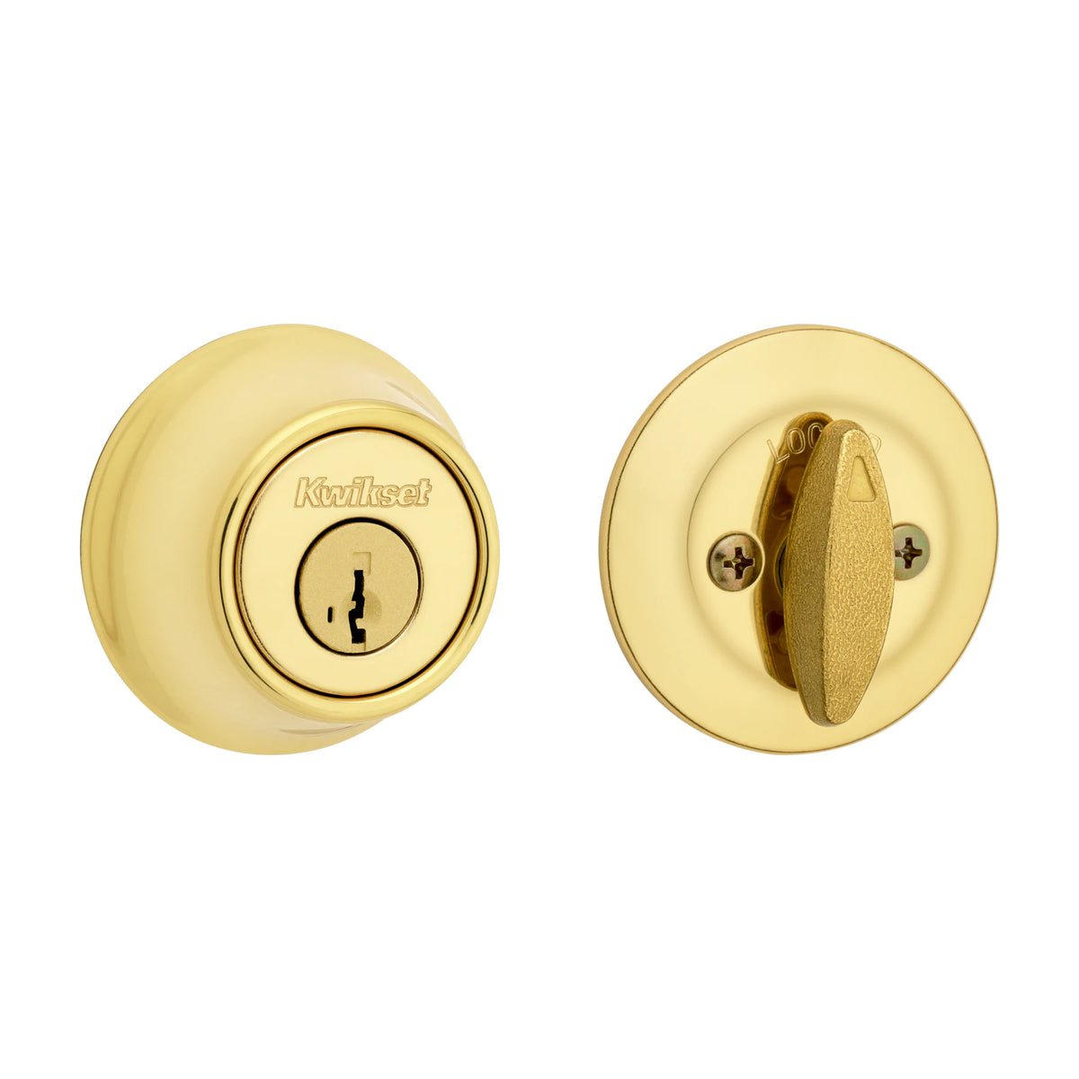 Security 660 Series Polished Brass Single Cylinder Deadbolt
